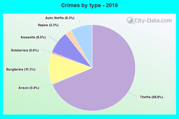 Crimes by type - 2019