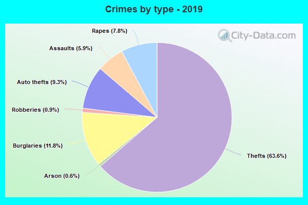 Crimes by type - 2019