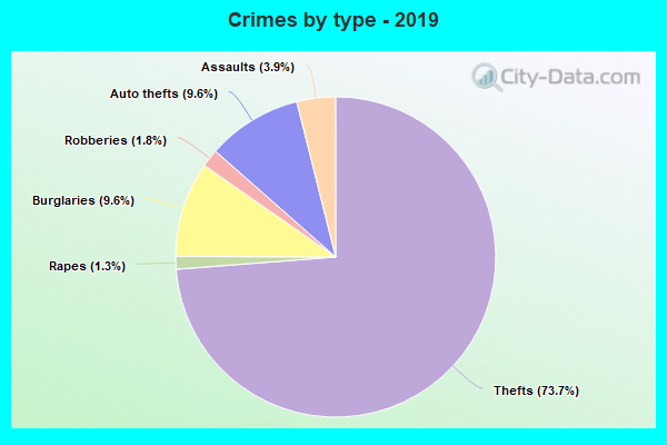 Crimes by type - 2019