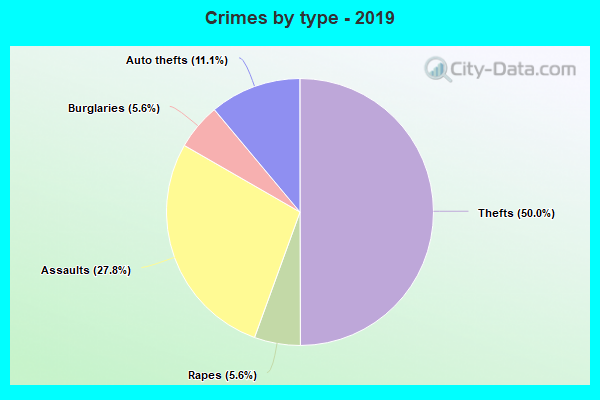 Crimes by type - 2019