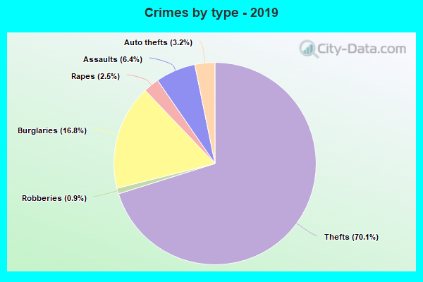 Crimes by type - 2019