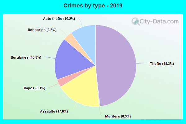 Crimes by type - 2019