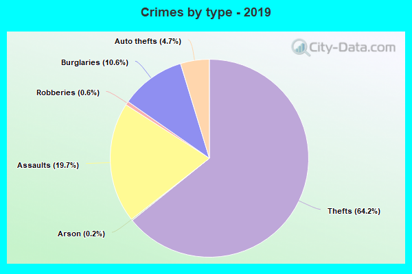 Crimes by type - 2019