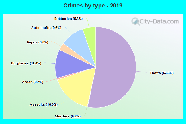 Crimes by type - 2019