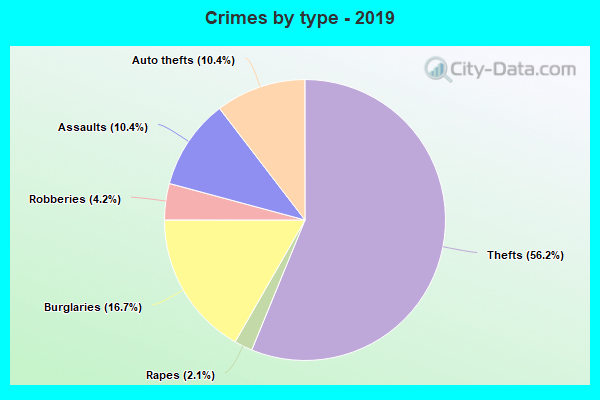 Crimes by type - 2019