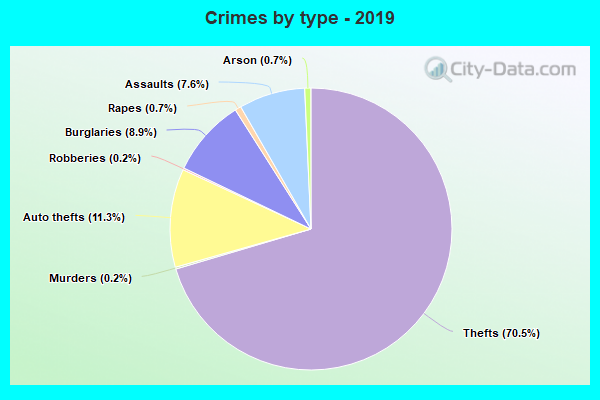 Crimes by type - 2019