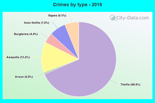 Crimes by type - 2019