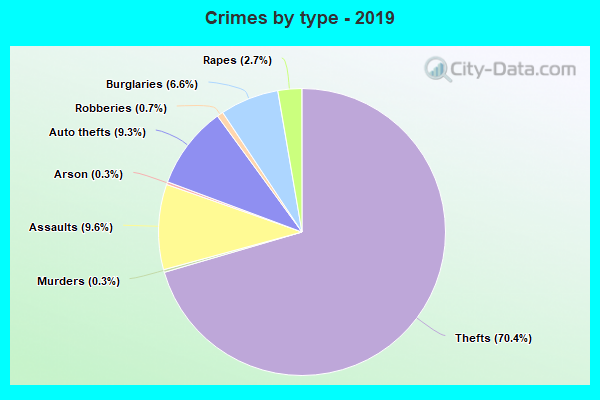 Crimes by type - 2019