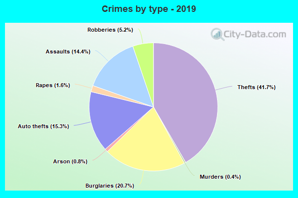 Crimes by type - 2019