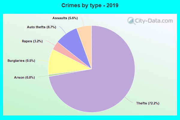 Crimes by type - 2019