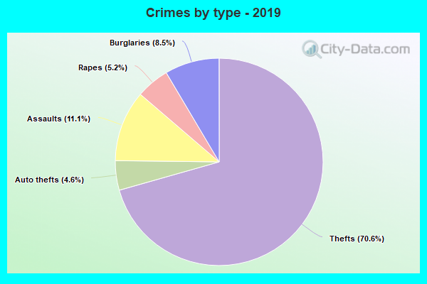 Crimes by type - 2019