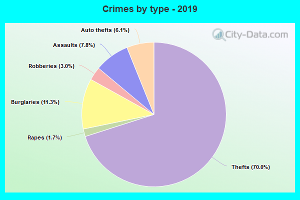 Crimes by type - 2019