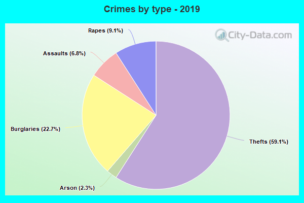 Crimes by type - 2019