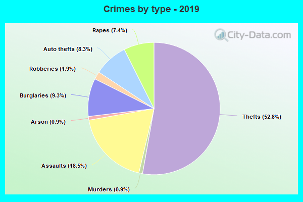 Crimes by type - 2019