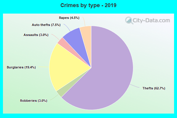 Crimes by type - 2019