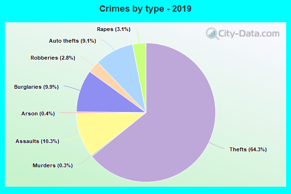 Crimes by type - 2019