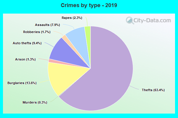 Crimes by type - 2019