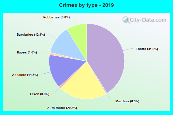 Crimes by type - 2019