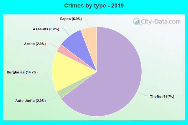 Crimes by type - 2019