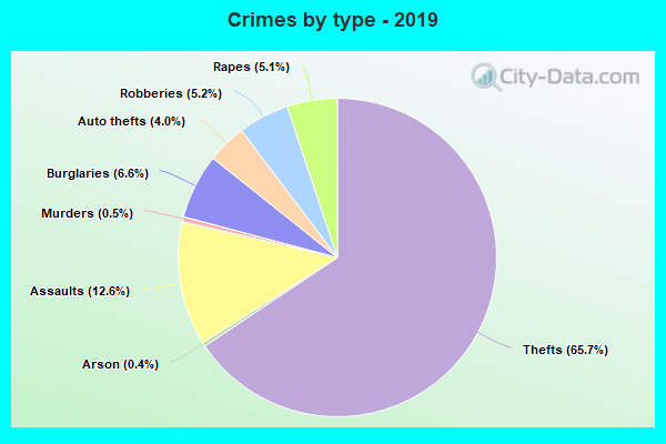 Crimes by type - 2019