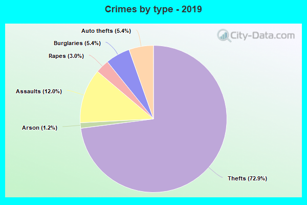 Crimes by type - 2019