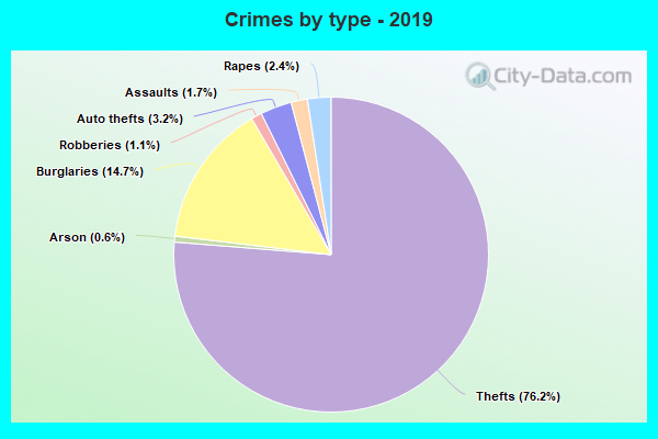 Crimes by type - 2019