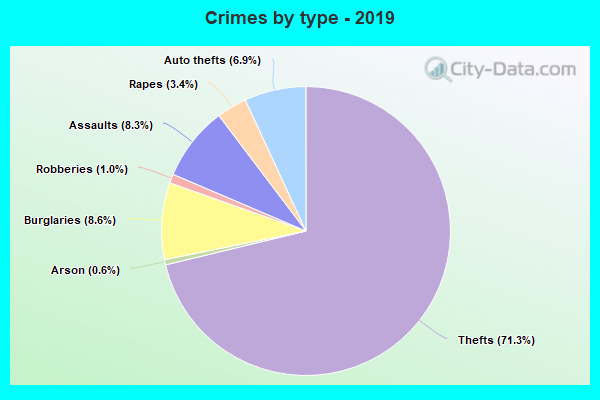 Crimes by type - 2019