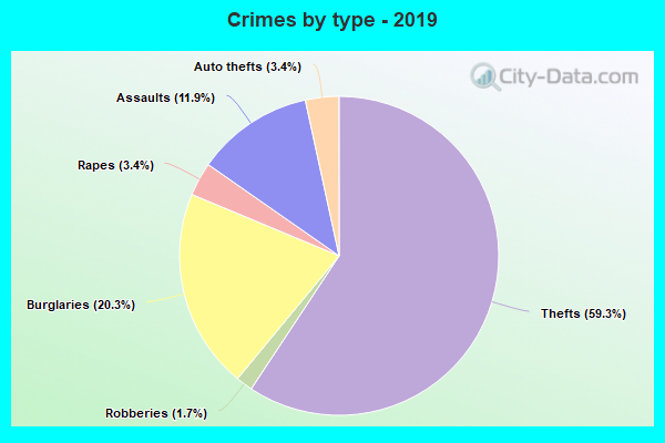 Crimes by type - 2019