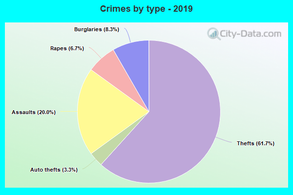 Crimes by type - 2019