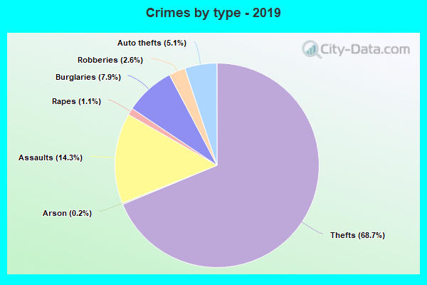 Crimes by type - 2019