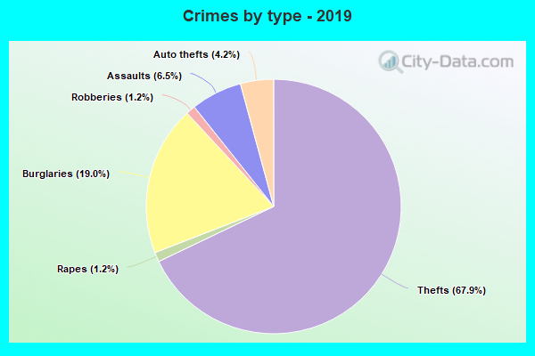 Crimes by type - 2019