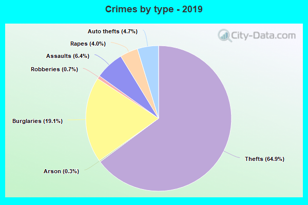 Crimes by type - 2019