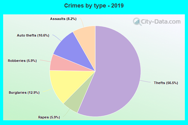 Crimes by type - 2019