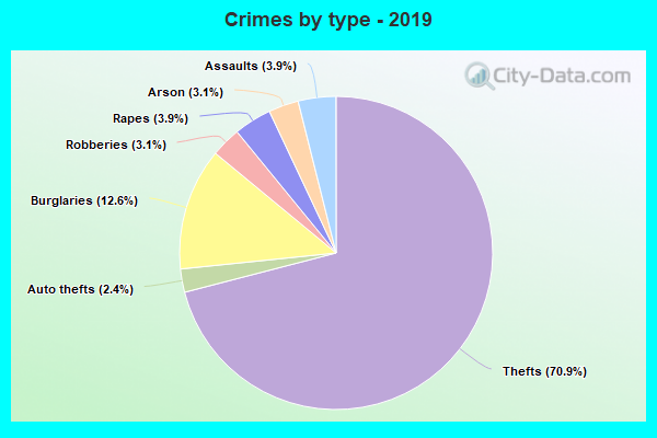 Crimes by type - 2019