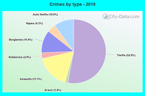 Crimes by type - 2019