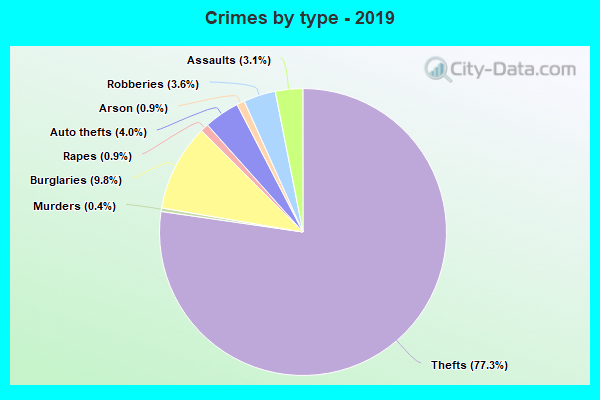 Crimes by type - 2019