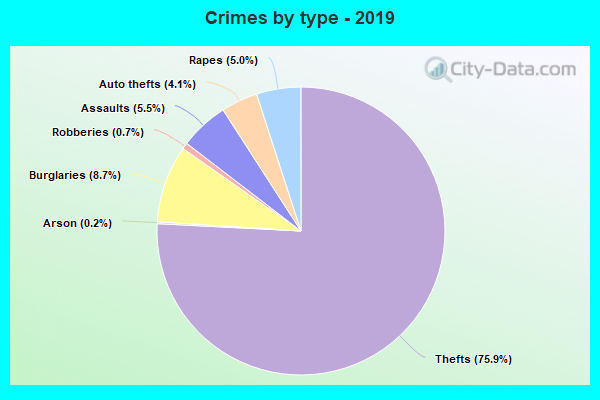 Crimes by type - 2019