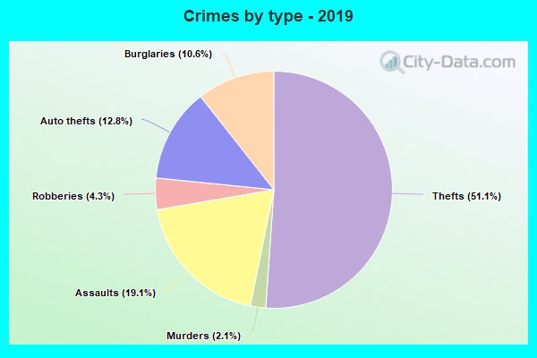 Crimes by type - 2019