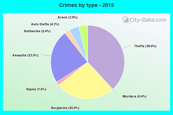 Crimes by type - 2019