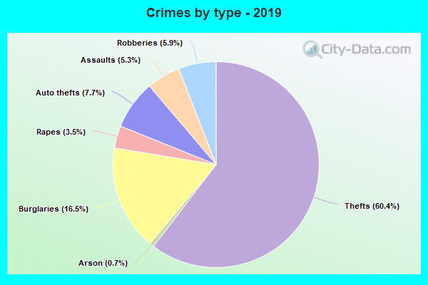 Crimes by type - 2019