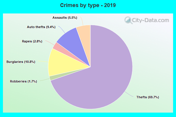 Crimes by type - 2019