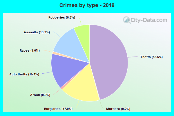 Crimes by type - 2019