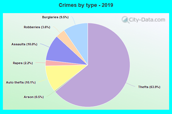 Crimes by type - 2019