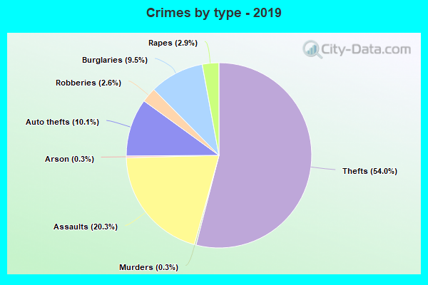 Crimes by type - 2019