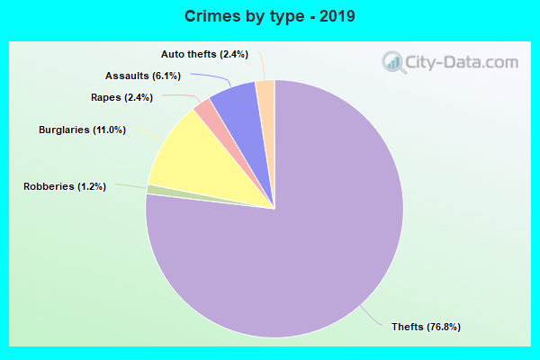 Crimes by type - 2019