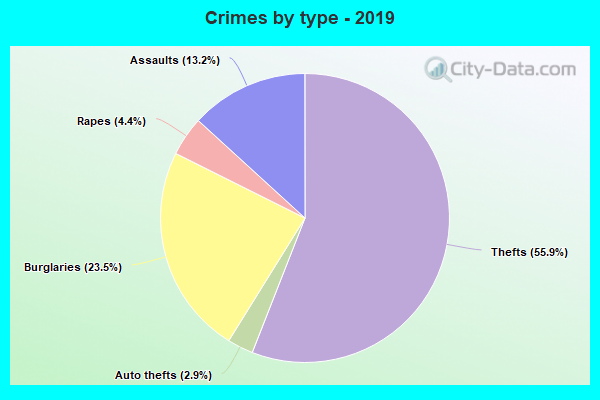 Crimes by type - 2019