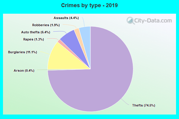 Crimes by type - 2019