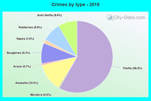 Crimes by type - 2019