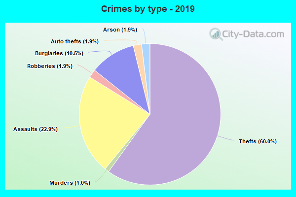 Crimes by type - 2019