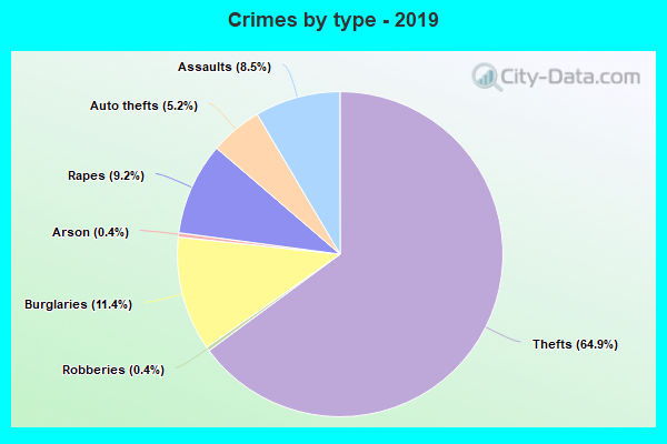 Crimes by type - 2019